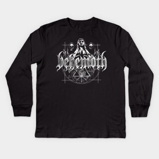 Behemoth! (High Resolution, Monochrome). Kids Long Sleeve T-Shirt